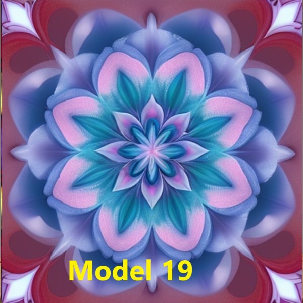 Tabloul Canvas Abstract Fractal 50x50 cm în Nuanțe de Albastru sau din poza ta - imagine 11