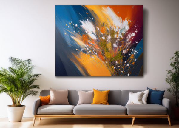 Tablou canvas abstract culori vii