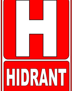 Plăcuță de Semnalizare Hidrant, 20 x 30 cm